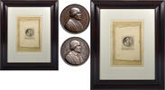 The Netherlands Trompe l oeil and   and silver medal of Dr. Nicolaes Tulp, mayor of Amsterdam,  by Antonina Houbraken (1686-1736) bronze 1672 vz