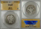 USA Half Dollar Barber Silver 50c Coin ANACS GD-4 Details Cleaned -