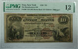 Banknoten 1882 $ $10 Troy New York NY Manufacturers Bank Note CH# 721 Fr. 480 PMG F-12 -