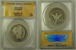 USA Half Dollar Barber Silver 50c Coin ANACS G-6 Details Cleaned -
