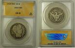USA Half Dollar Barber Silver 50c Coin ANACS VG-8 (B) -