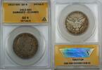 USA Half Dollar Barber Silver ANACS GD-6 Details, Damaged, Cleaned Coin -
