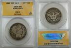 USA Half Dollar Barber Silver ANACS VG-8 Details, Scratched Coin -