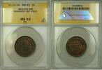 Weltmünzen AH1320 Morocco 5 Mazuna Coin (AD 1902) ANACS MS 63 RB -