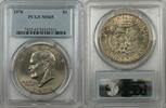 USA $1 Coin Eisenhower Ike Dollar PCGS MS65 (BR-38 N) -