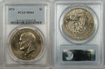 USA $1 Coin Eisenhower Ike Dollar PCGS MS64 (BR-40 C) -