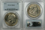 USA $1 Coin Eisenhower Ike Dollar PCGS MS64 (BR-40 I) -