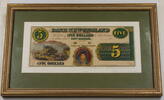 Banknoten 1970 $ $5 Obsolete Banknote Bank of New England Hand Colored by Brent Hughes -