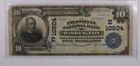 Banknoten $10 april 3 THE NATIONAL FRANKLIN NATIONAL BANK OF WASHINGTON DC -
