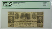Banknoten 3 1840 $ 1840 Aug 3 $1 Obsolete Currency Baltimore Savings Ins... 182,60 EUR prix TTC + 21,28 EUR frais d'envoi