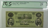 Banknoten 1 1878 $ May 1 $2 Dollar Obsolete Currency Eaton Burnett's Baltimore MD PCGS VF-25 -