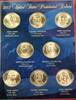 USA 1 Dollar & D United States Presidential UNC Set $ Coins in a Wooden Box -