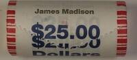 USA Dollar James Madison Presidential Roll BU 25 Coins Total *Mint Mark Unknown -