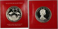 Weltmünzen Sterling Bahamas $2 Silver Proof Flamingo Coin with Box -