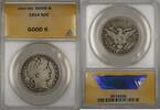 USA Half Dollar Barber Silver 50c ANACS G-6 (Better Coin) -