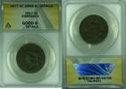 USA Large Cent Coronet Head ANACS GOOD-6 Details Corroded (41A) -