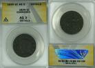 USA Large Cent Coronet Head ANACS AG-3 Details Corroded (41) -