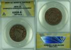 USA Large Cent Coronet Head ANACS GOOD-6 Details Damaged-Corroded-Cleaned (41) -