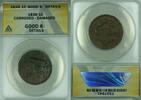 USA Large Cent Coronet Head ANACS GOOD-6 Details Corroded-Damaged (42) -