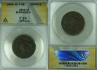 USA Large Cent Coronet Head ANACS F-15 Details Scratched (42) -