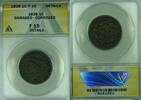 USA Large Cent Coronet Head ANACS F-15 Details Damaged-Corroded (42) -
