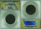 USA Large Cent Coronet Head ANACS VF-20 Details Heavily Corroded (42B) -