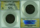 USA Large Cent Coronet Head ANACS EF-40 Details Heavily Corroded (42) -