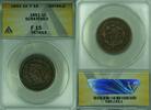 USA Large Cent Braided Hair ANACS F-15 Details Scratched (43) -
