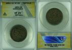 USA Large Cent Braided Hair ANACS VF-20 Details Corroded (43B) -