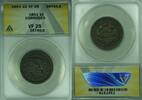 USA Large Cent Braided Hair ANACS VF-25 Details Corroded (43B) -