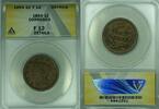 USA Large Cent Braided Hair 1c Coin ANACS F-12 Details Corroded (38) -