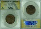 USA Large Cent Braided Hair 1c Coin Upright 5s ANACS EF-40 Dets Corroded (38) -