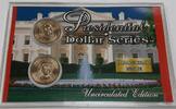 USA $1 Coin & D Thomas Jefferson Presidential $1 Coins Uncirculated in Case w/COA -
