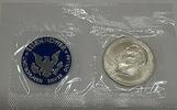USA Dollar 1973-S UNC 40% Silver Eisenhower IKE Coin with Original US Mint Envelope -