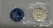USA Dollar 1974-S UNC 40% Silver Eisenhower IKE Coin with Original US Mint Envelope -
