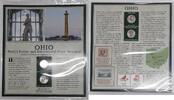 USA Quarter Ohio Perry's Victory & Int'l Peace Mem. P&D w/2 Stamps Display Card -