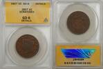 USA Large Cent 1c Coin ANACS GD 6 Details Scratched -