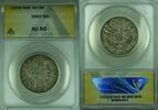 USA Half Dollar Barber Silver ANACS AU-50 -