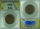 USA Large Cent Braided Hair ANACS VF-20 Details Corroded (43A) -