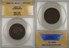 USA Large Cent Coronet Head 1c Coin ANACS VG-10 Details Corroded -