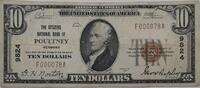 Banknoten 1929 $ $20 US National Currency Citizens NB of Poultney, VT Ch#9824 Very Fine -