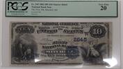 Banknoten 1882 $ $10 National Currency DB 1st Nat'l Bank Mitchell SD CH# W-2645 PCGS VF 20 -