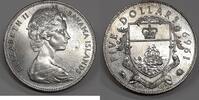 Weltmünzen Sterling Bahamas $5 Silver Coin of Elizabeth II - UNC w/Toning Coin ONLY -