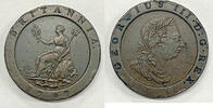 European Coins 1797 Great Britain 2 Penny Copper Cartwheel C -