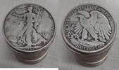 USA Half Dollar 1937-S Walking Liberty  Roll 20 Circulated 90% Silver Co... 386,50 EUR  + 21,47 EUR frais d'envoi