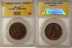 European Coins 1914 Great Britain One Penny 1 Pence 1P Coin ANACS MS-60 Details Corroded -