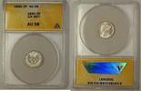 European Coins 1886 Great Britain Three Pence 3P Silver Coin ANACS AU-58 -