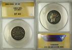 European Coins 1864 Die 68 Great Britain 1S Shilling Silver Coin ANACS EF-40 -