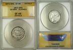 European Coins 1871 Die 21 Great Britain 1S Shilling Silver Coin ANACS EF-45 Details Cleaned -