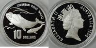 World Coins 1996 Australia $10 Southern Right Whale- Proof .925 Silver Coin w/Box & COA -
